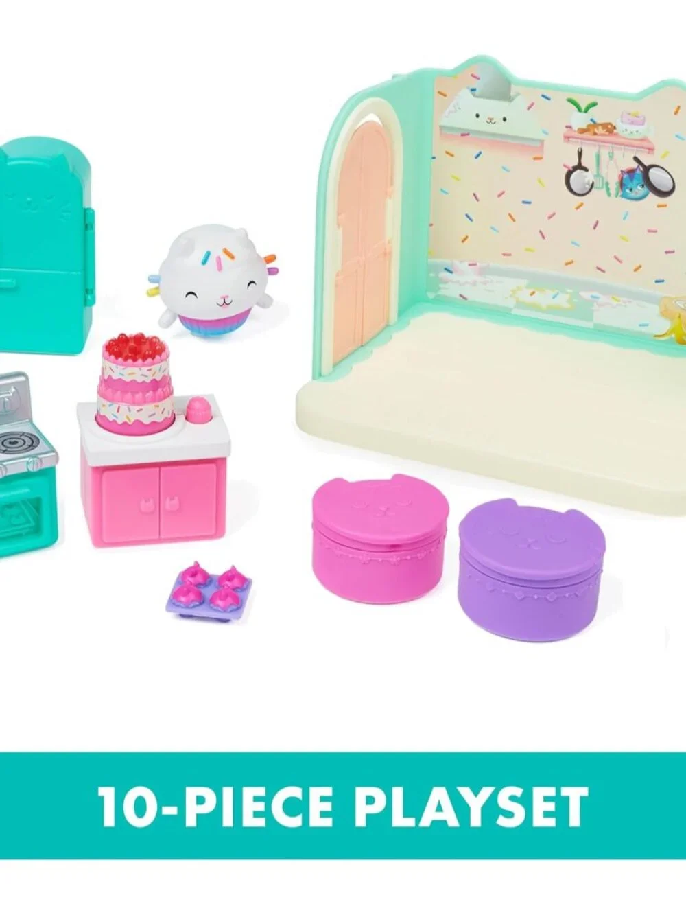 Gabby’s Dollhouse, Bakey with Cakey Kitchen with Figure and 3 Accessories, 3 Fur - Picture 3 of 9